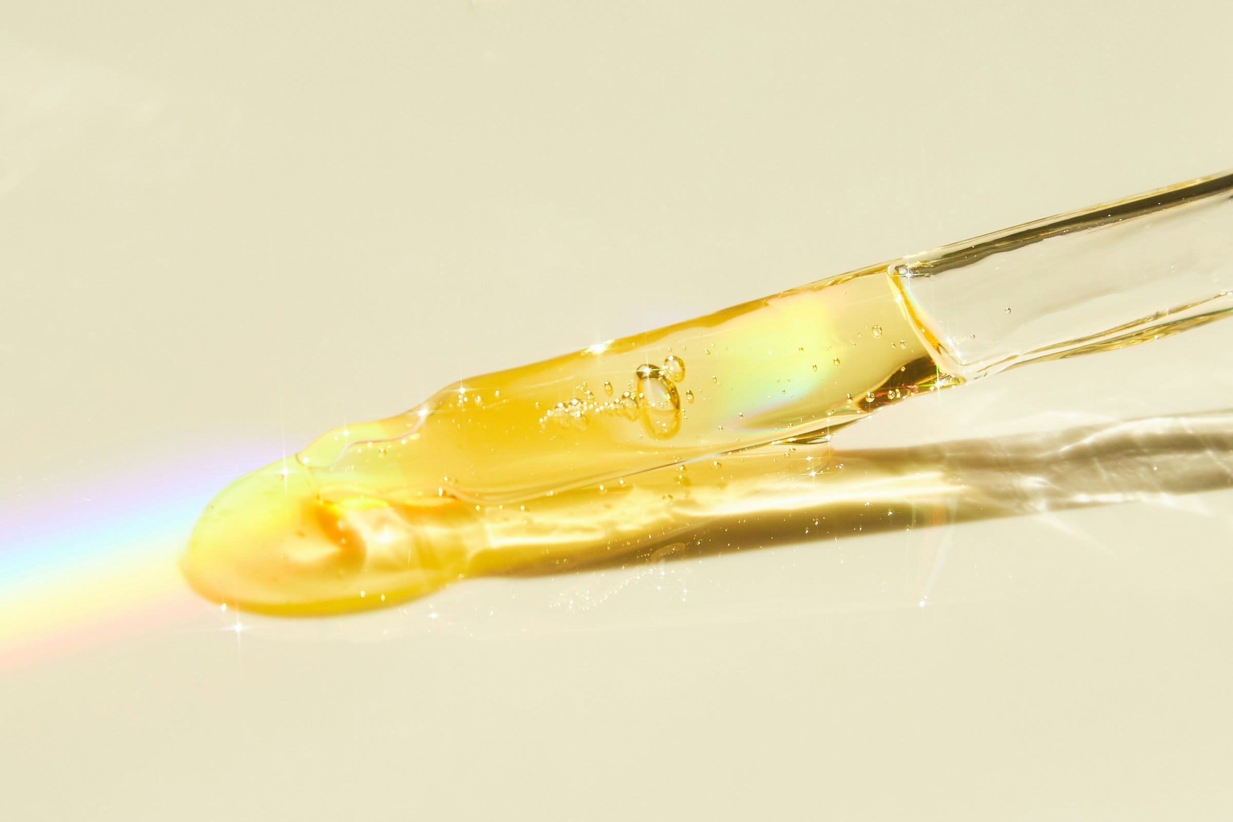 Close up of a dropper with face oil