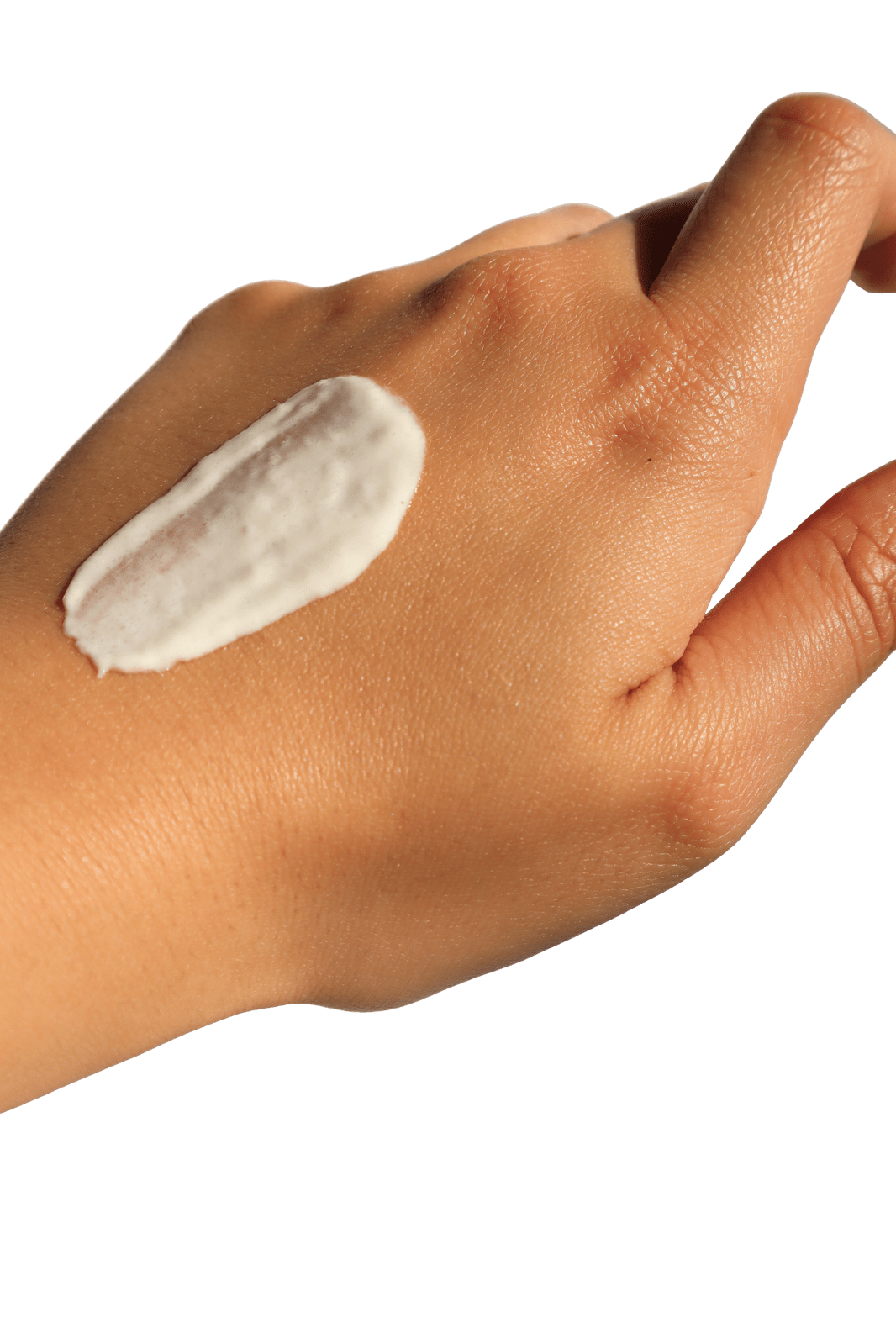 Applying sunscreen on shoulder close-up