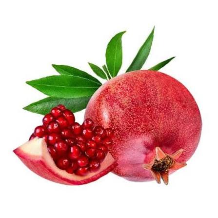Pomegranate fruit and leaves